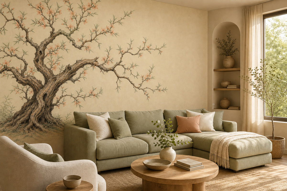 Peach Tree Wallpaper Mural product view