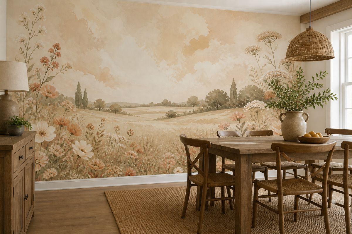 Peach Design Wallpaper Mural product view