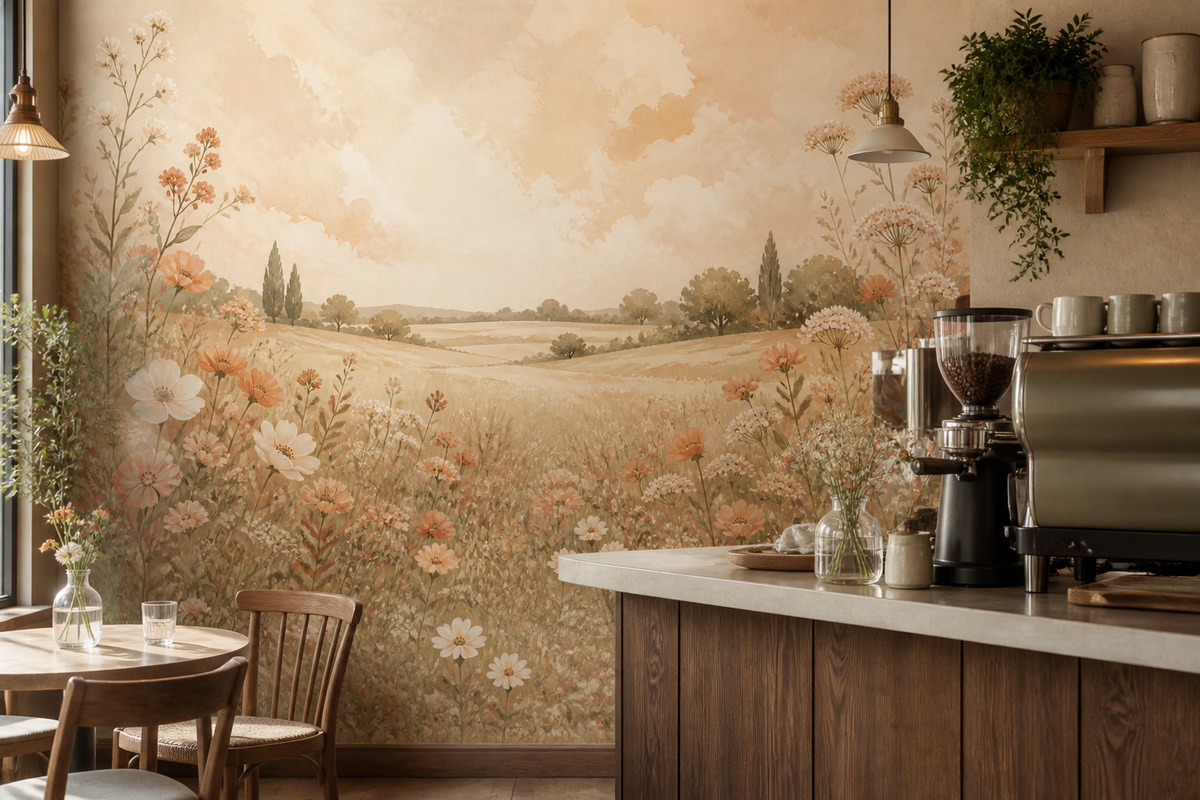 Peach Design Wallpaper Mural product view