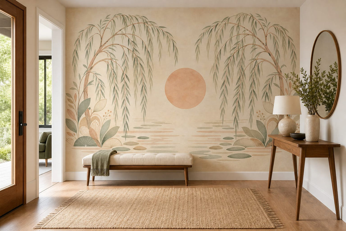 Peach Willow Mid Wallpaper Mural product view