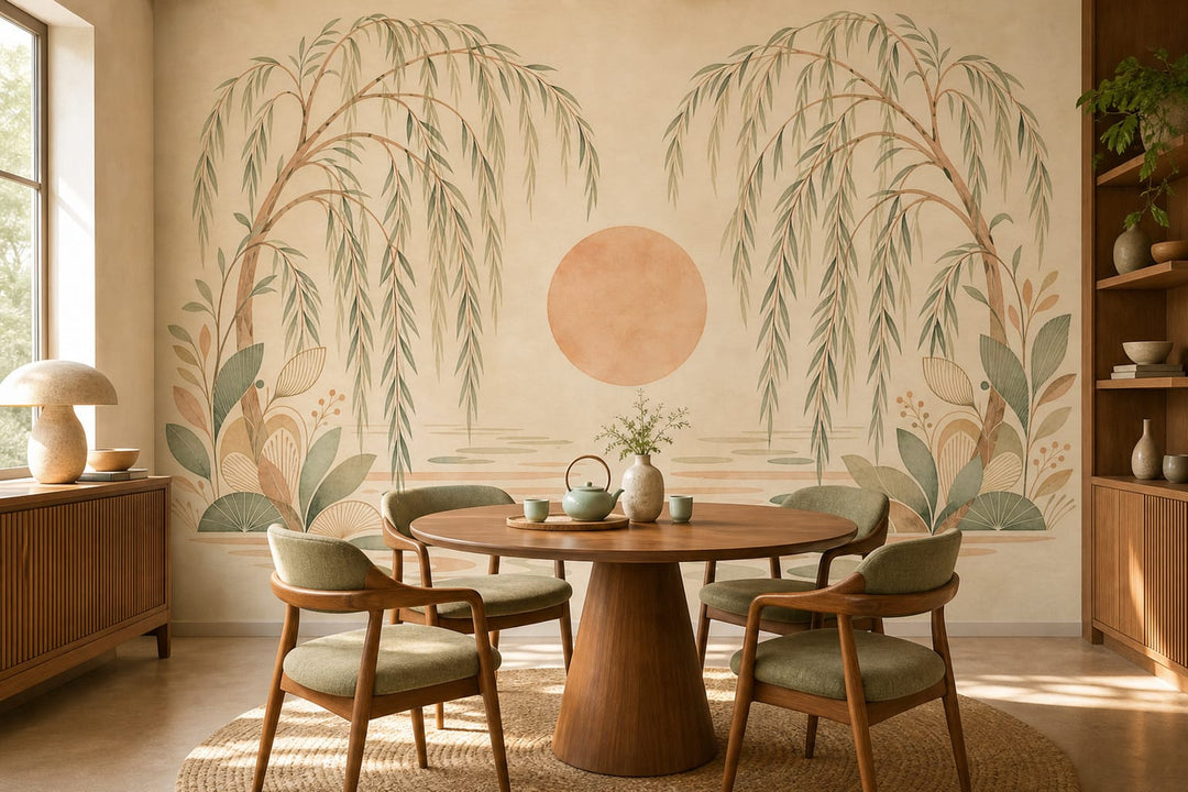 Peach Willow Mid Wallpaper Mural product view
