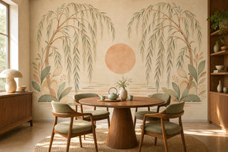 Peach Willow Mid Wallpaper Mural