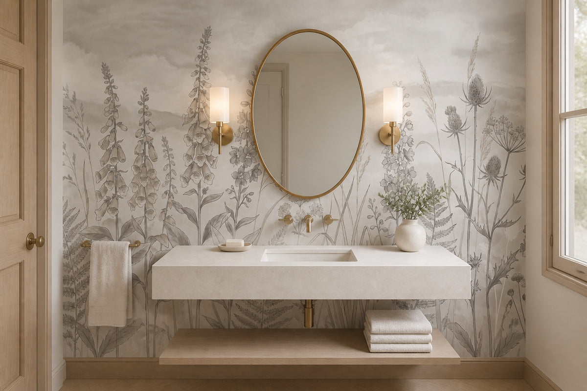 pearl leaf vintage jungle wallpaper powder custom stick on non woven vinyl removable