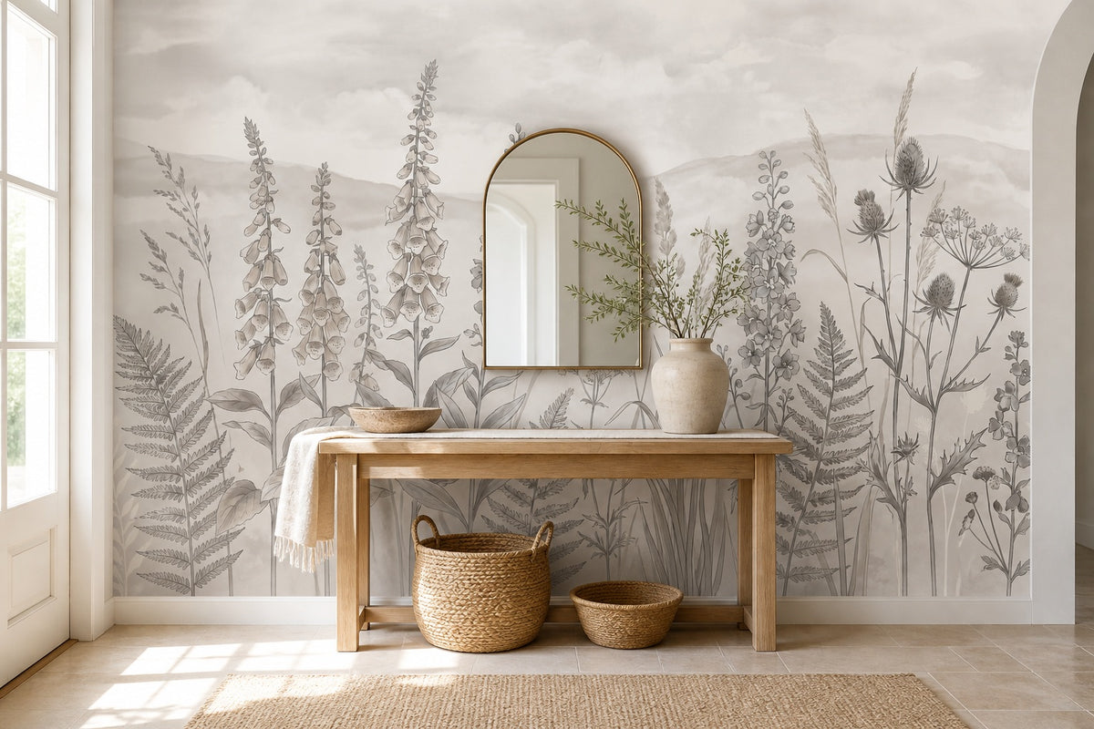 pearl vintage jungle wallpaper entry custom peel and stick non woven vinyl removable