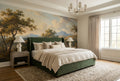 Golden Countryside Bridge and Hills Wallpaper Mural