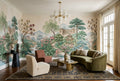 Green Layered Pavilion Landscape Wallpaper Mural