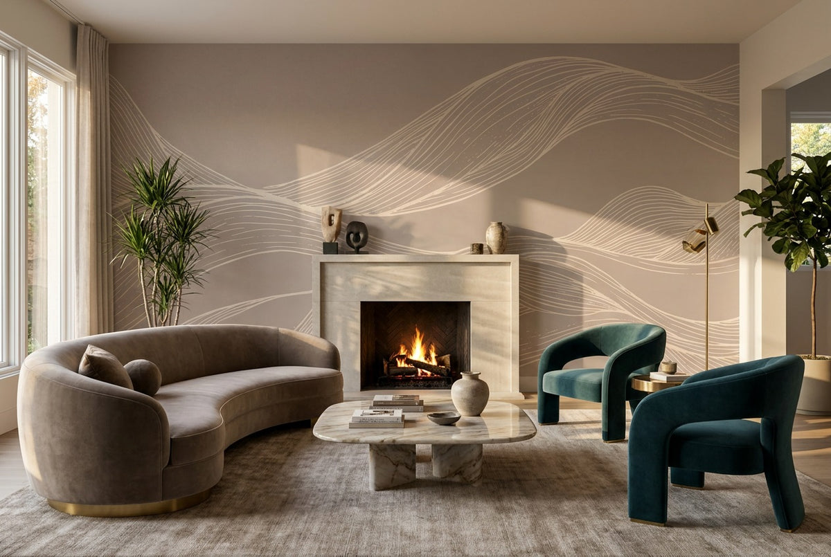 peel and stick custom sand waves living room wallpaper mural removable non woven vinyl