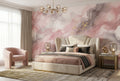 Blush Pink Clouded Abstract Wallpaper Mural