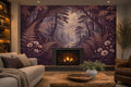 Plum Fern Wallpaper Mural