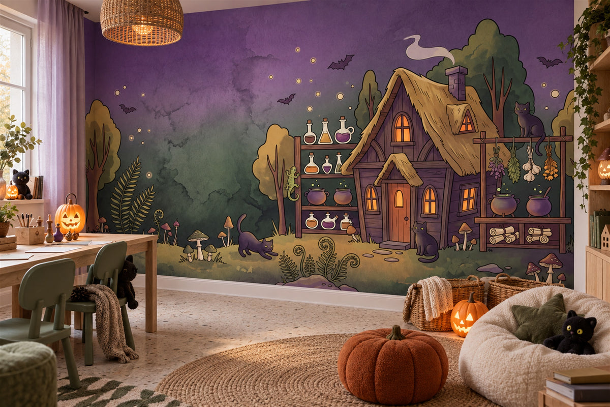 purple cottage custom peel and stick wallpaper mural study removable non woven vinyl