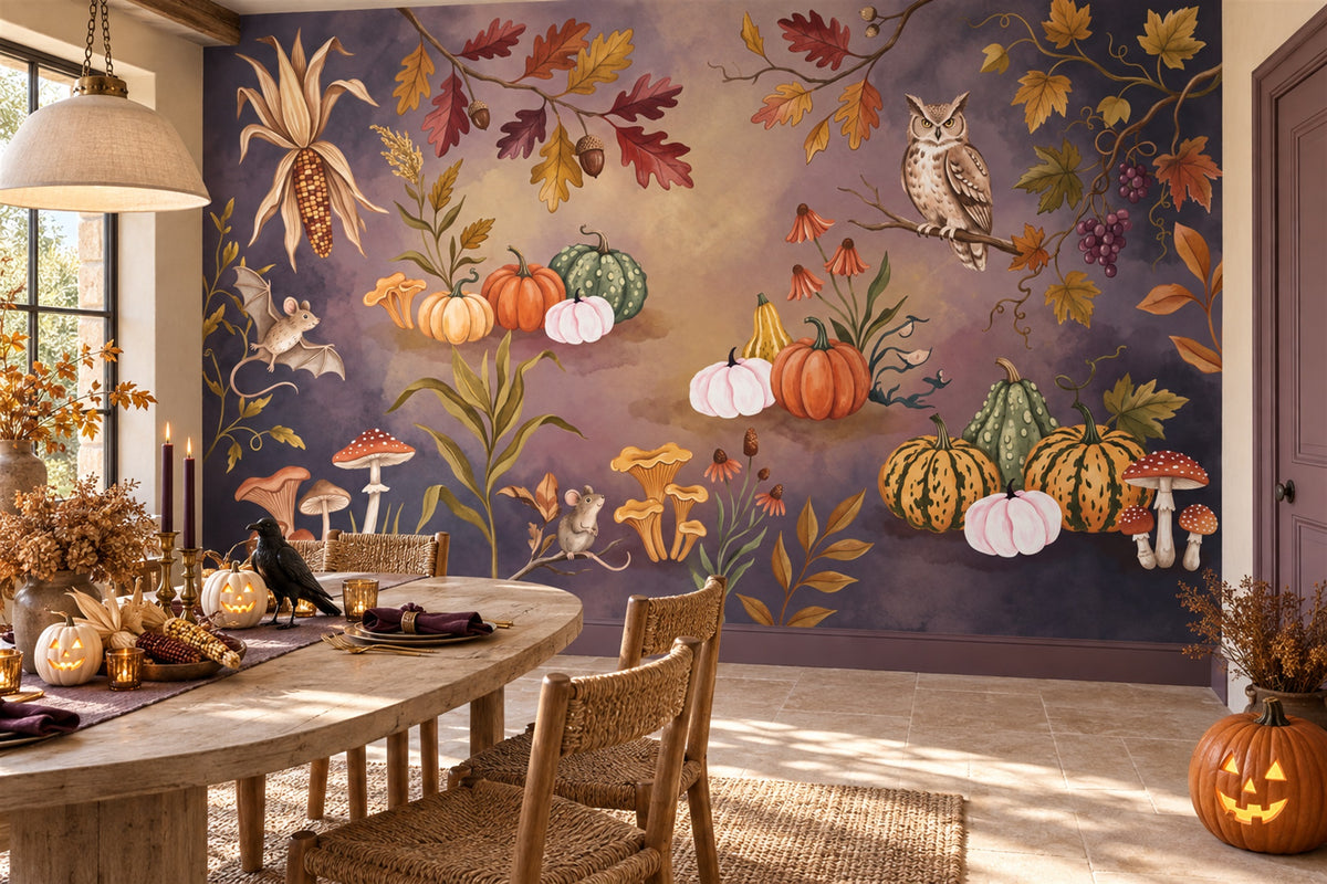 purple harvest dining custom self adhesive removable non woven vinyl wallpaper mural