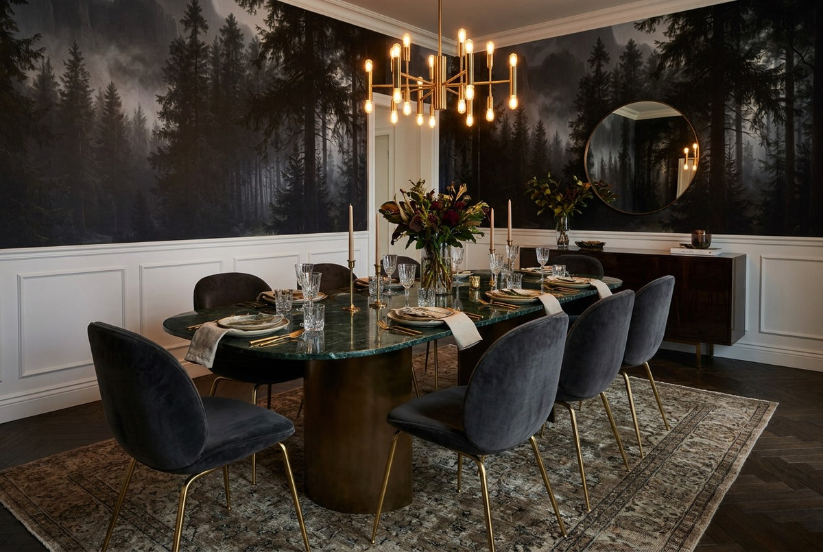 removable dining room v1 dark forest wallpaper mural custom stick on non woven vinyl