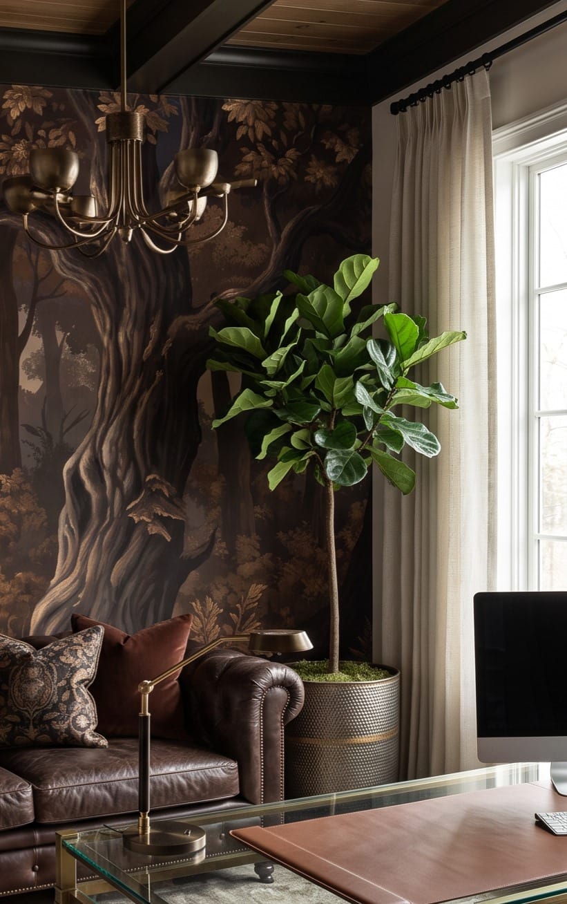Dark Enchanted Forest Wallpaper Mural