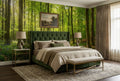 Fresh Green Photographic English Forest Green Wallpaper Mural