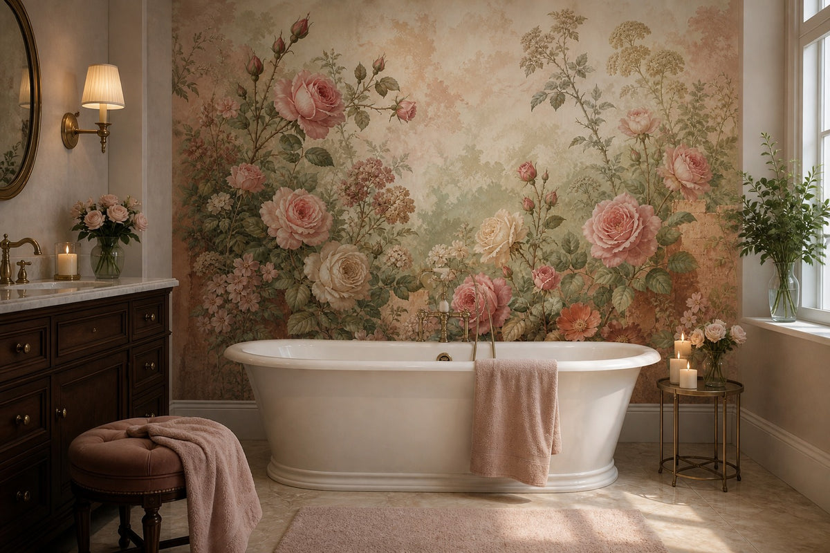 Rose Antique Wallpaper Mural product view
