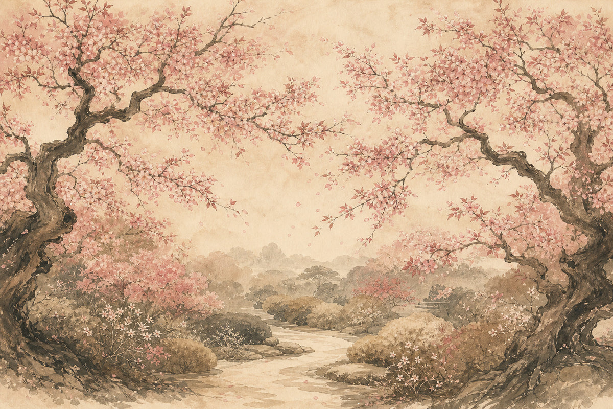 Rose Cherry Wallpaper Mural product view