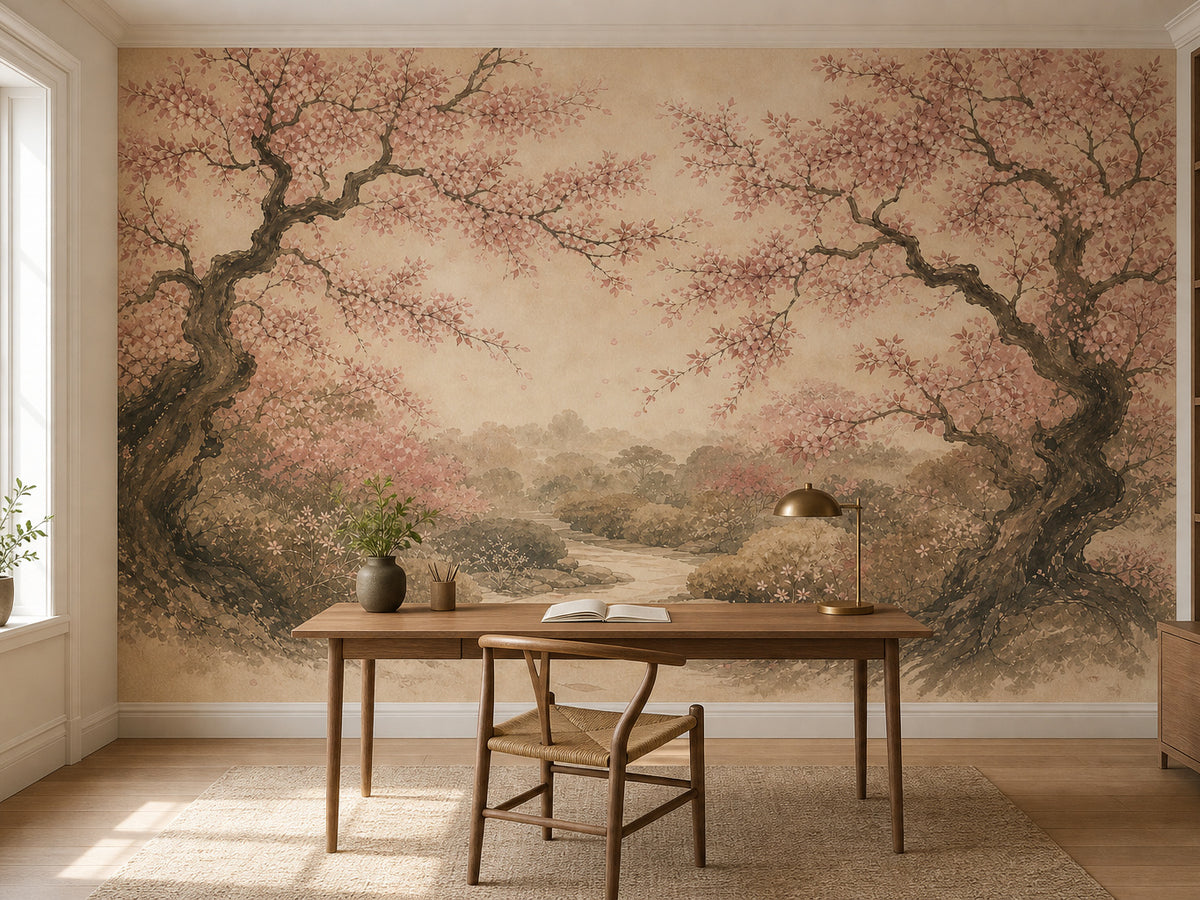 Rose Cherry Wallpaper Mural product view