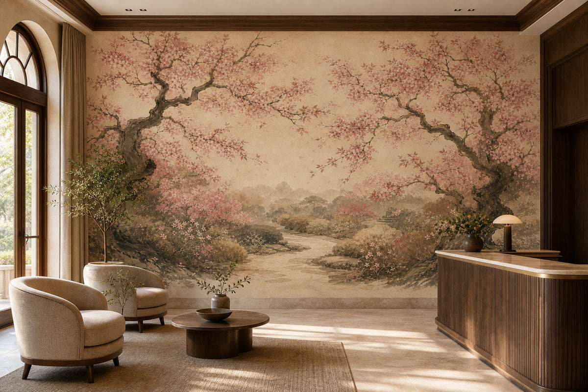 Rose Cherry Wallpaper Mural product view