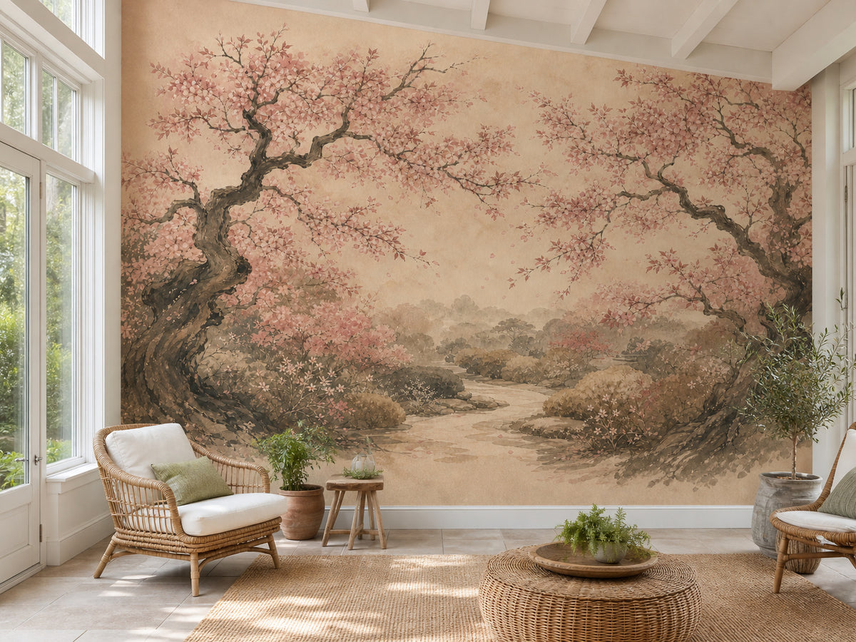 Rose Cherry Wallpaper Mural product view