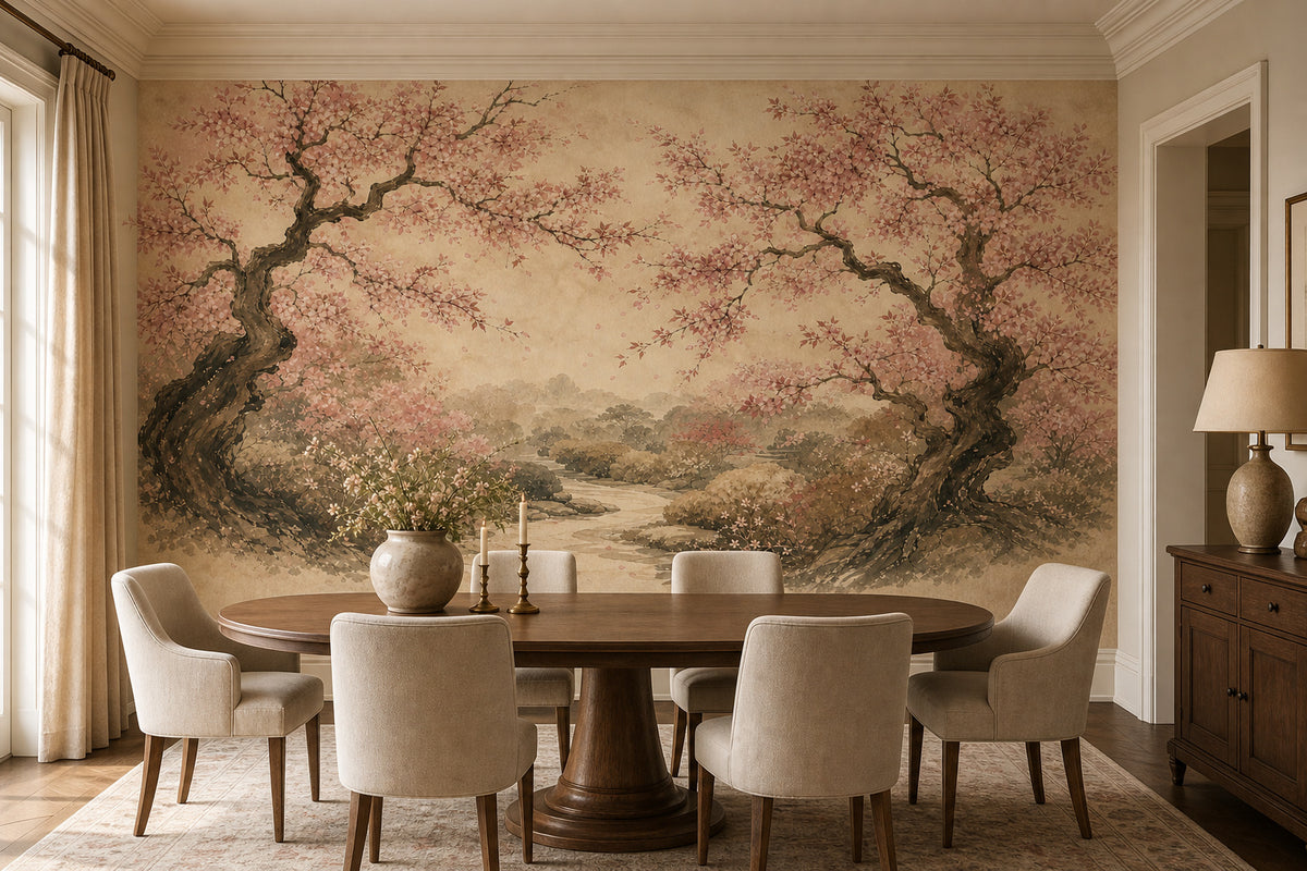 Rose Cherry Wallpaper Mural product view