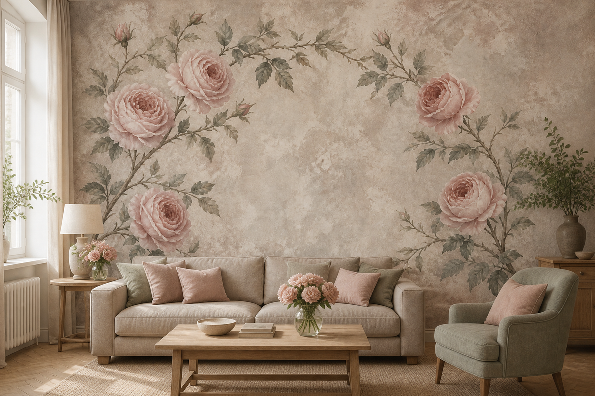 Rose Antique Wallpaper Mural product view