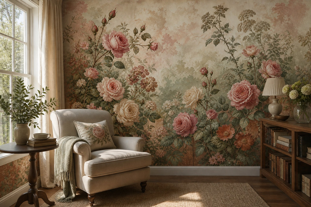 Rose Antique Wallpaper Mural product view