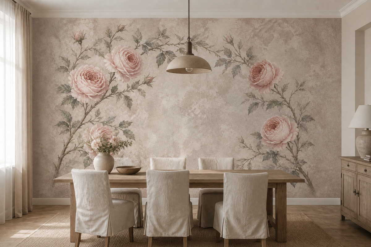 Rose Antique Wallpaper Mural product view