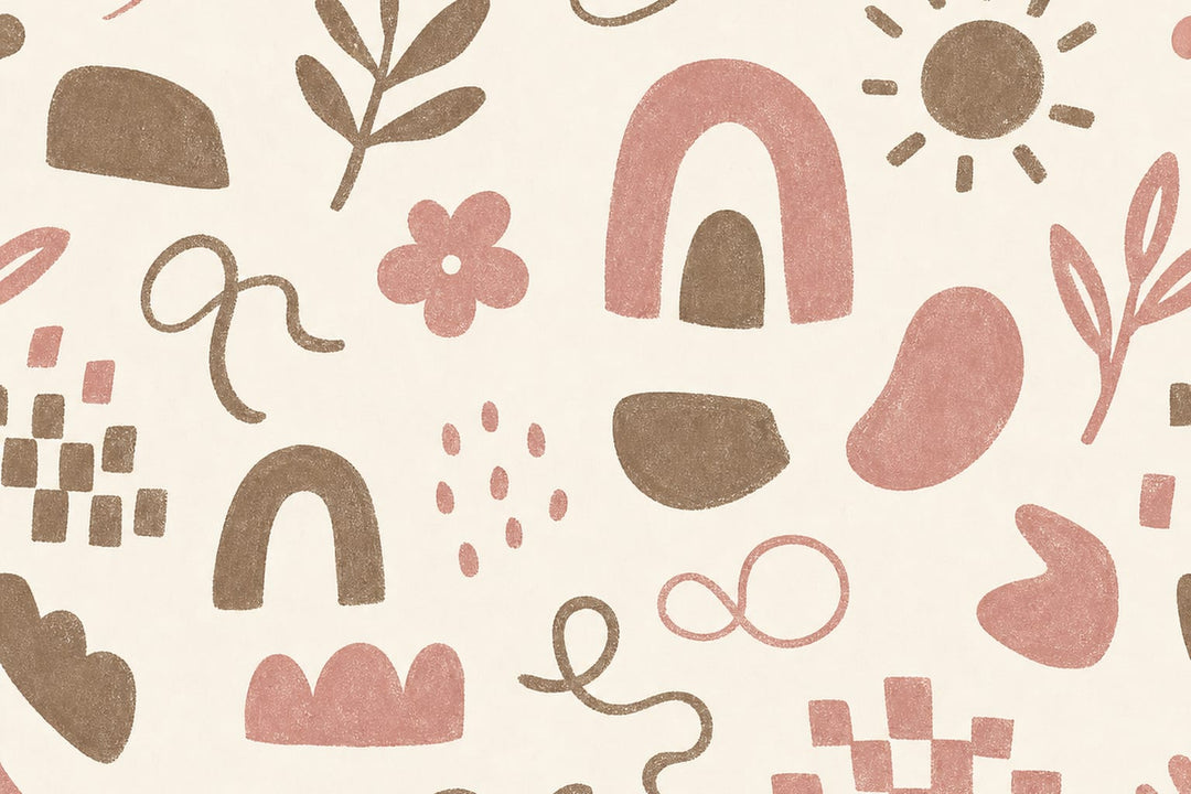Rose Doodle Wallpaper Mural product view