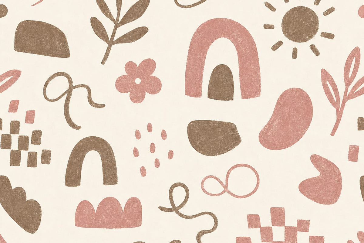 Rose Doodle Wallpaper Mural product view