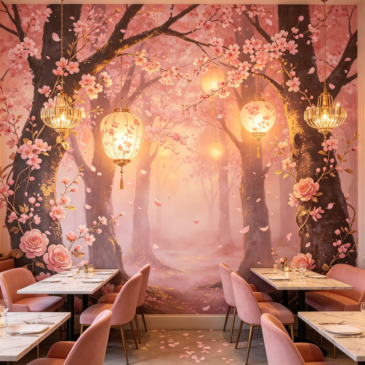 Rose Gold Wallpaper Mural product view