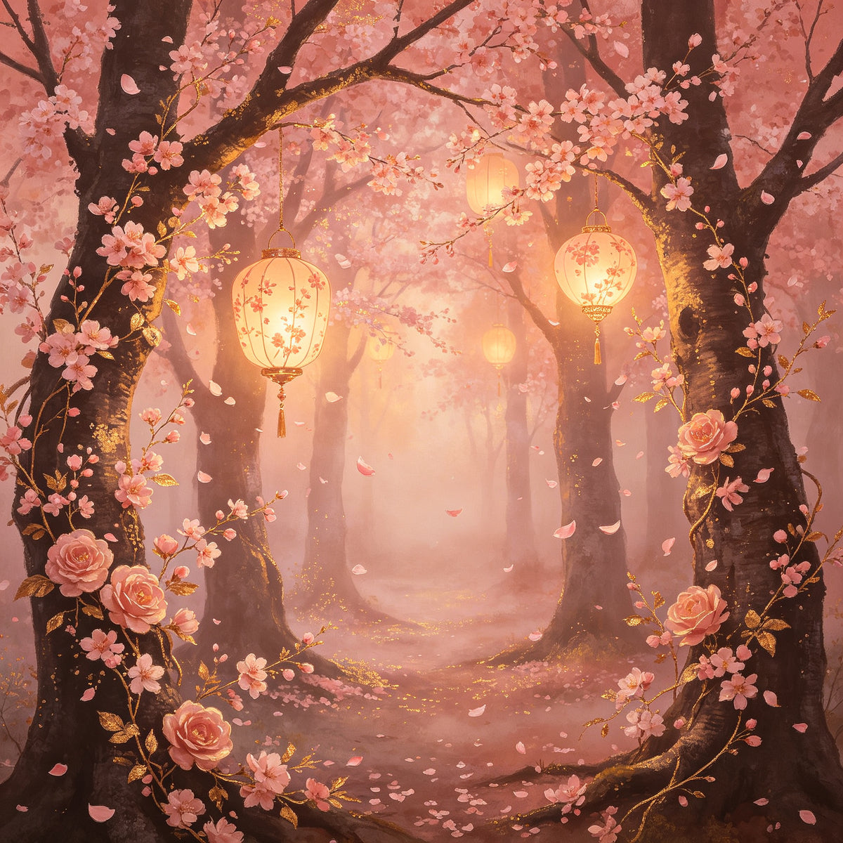 Rose Gold Wallpaper Mural product view