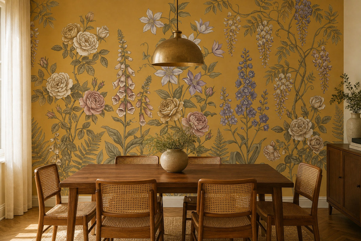 rose leaf vintage jungle wallpaper dining custom stick on non woven vinyl removable