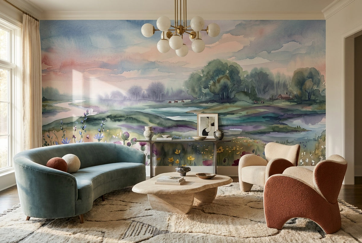 rose meadow living room custom self adhesive non woven vinyl removable wallpaper mural