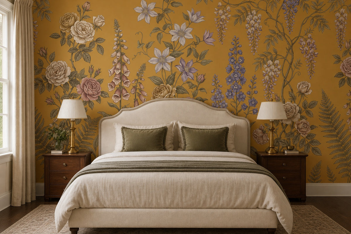 rose vintage jungle wallpaper bedroom custom self adhesive non woven vinyl removable