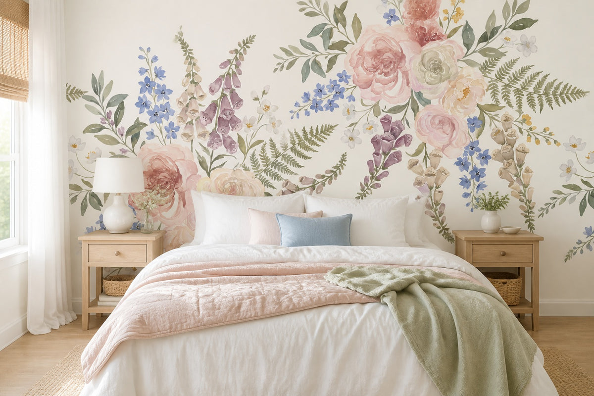 rose vintage jungle wallpaper bedroom custom self adhesive non woven vinyl removable