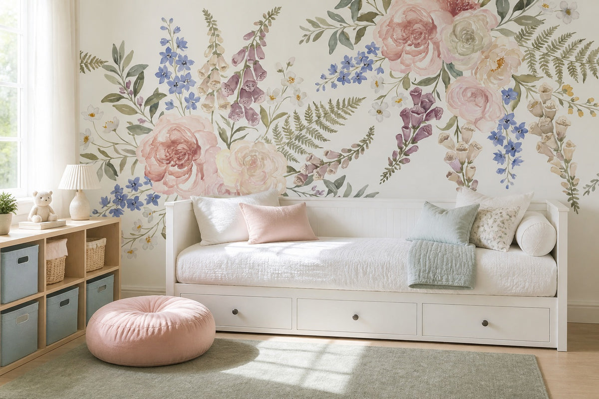 rose vintage jungle wallpaper kids room custom self adhesive non woven vinyl removable