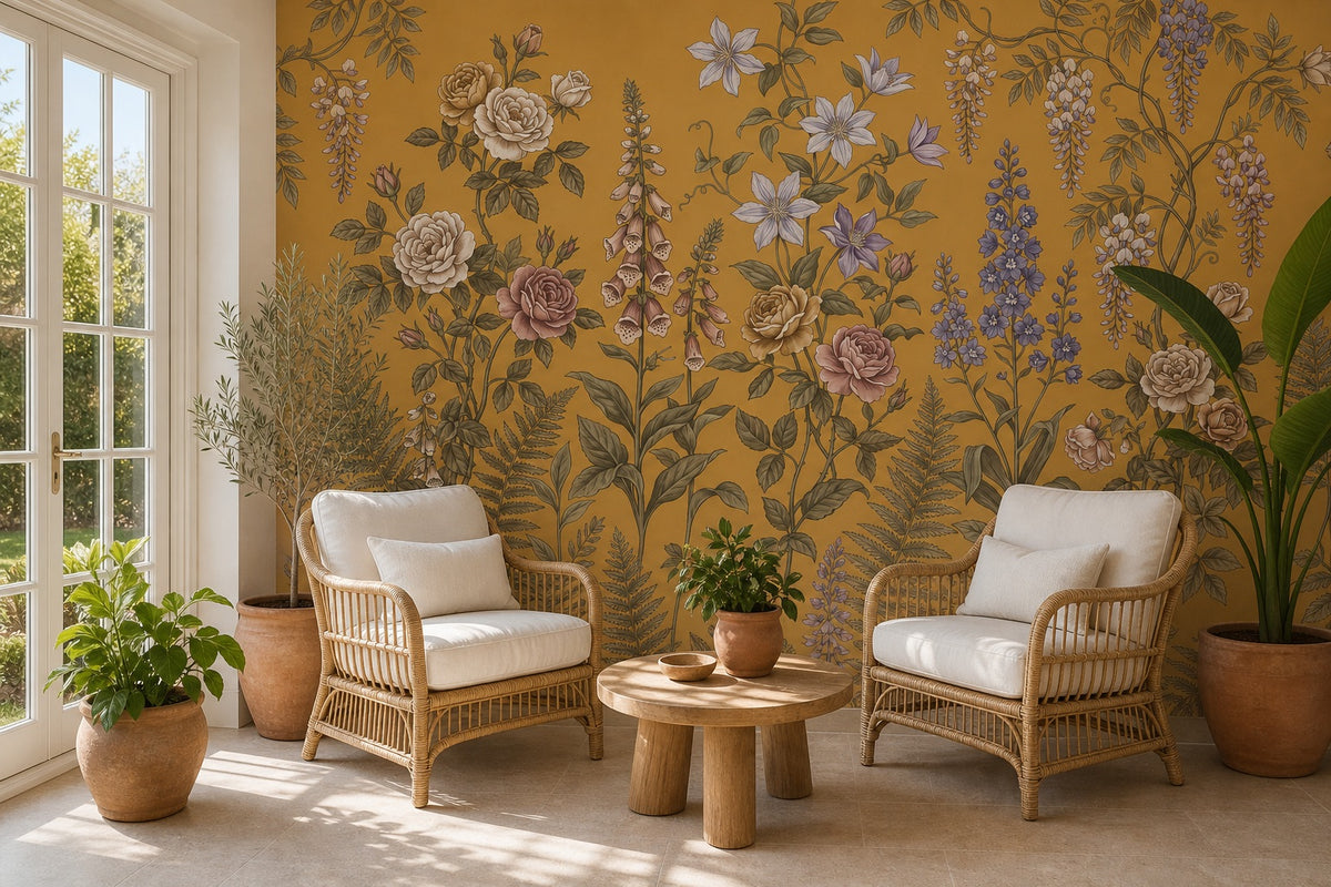 rose vintage jungle wallpaper sunroom custom self adhesive non woven vinyl removable