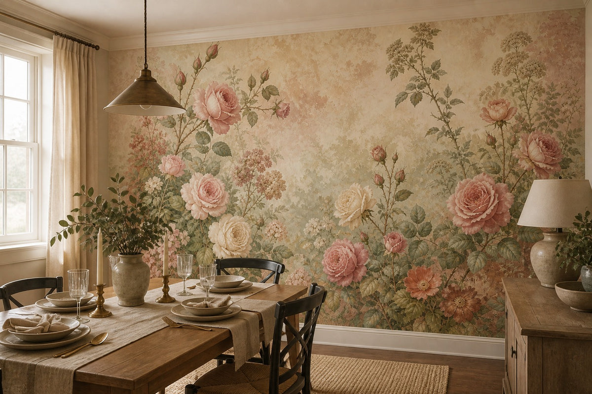 Rose Antique Wallpaper Mural product view