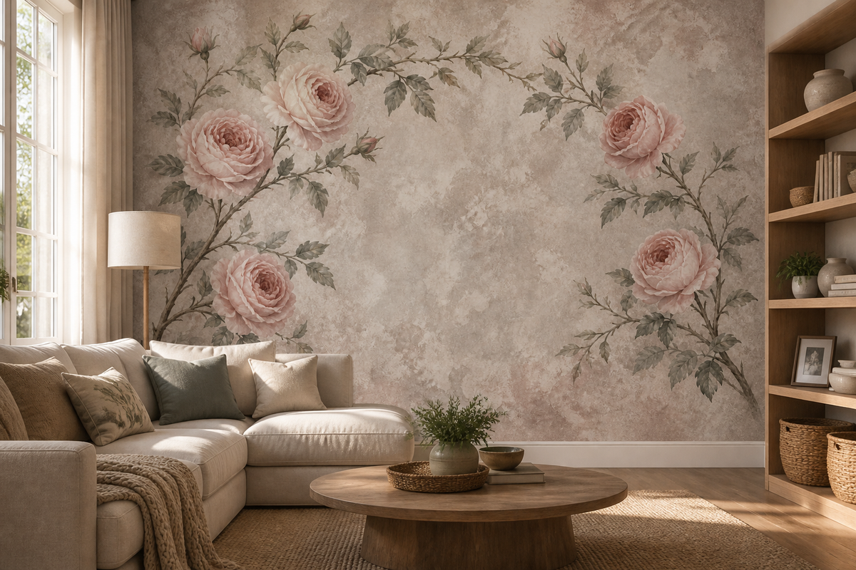 Rose Antique Wallpaper Mural product view