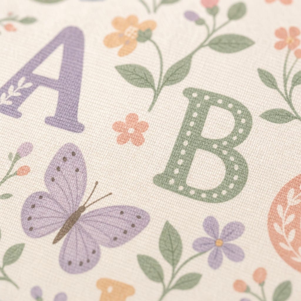 Sage Alphabet Wallpaper Mural product view