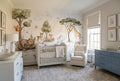 Sage Friendly Safari Animals Wallpaper Mural