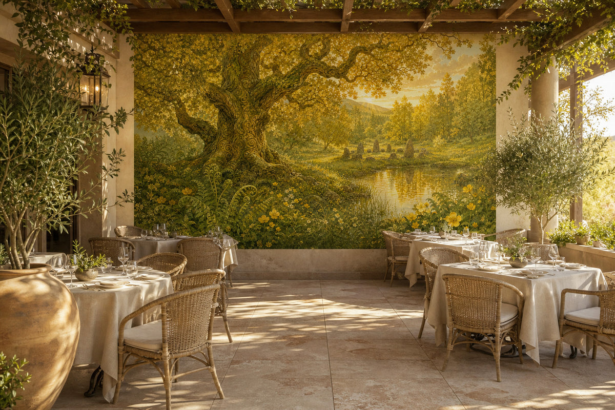 Sage Antique Wallpaper Mural product view