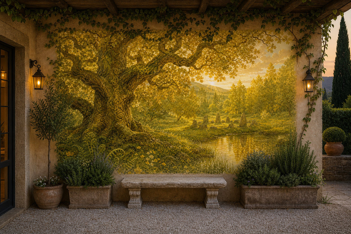 Sage Antique Wallpaper Mural product view