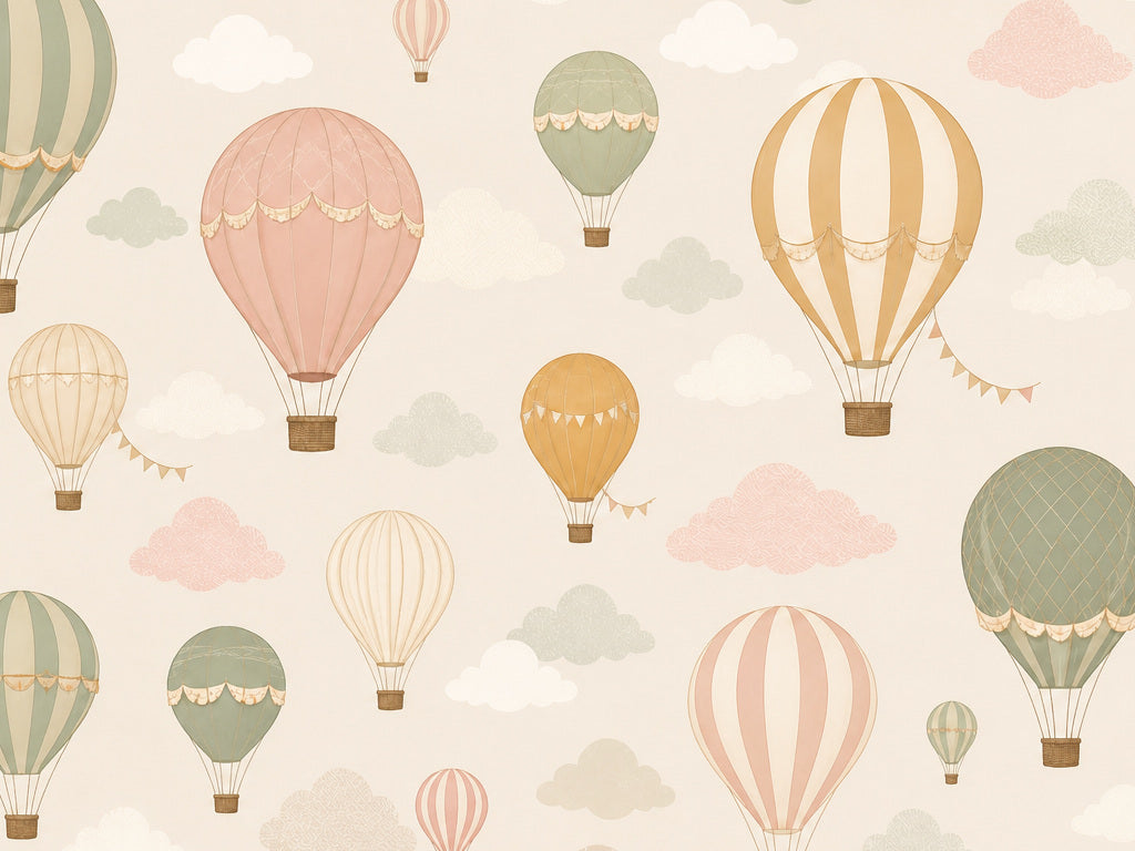 Sage Balloon Wallpaper Mural product view