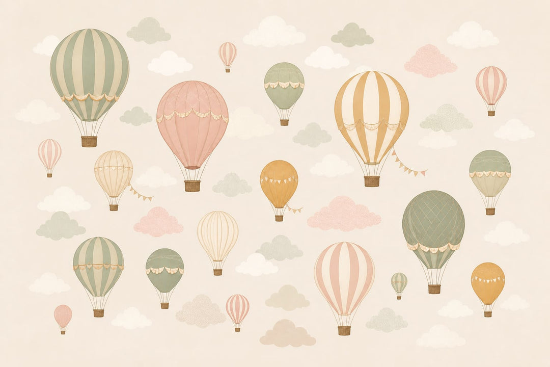 Sage Balloon Wallpaper Mural product view