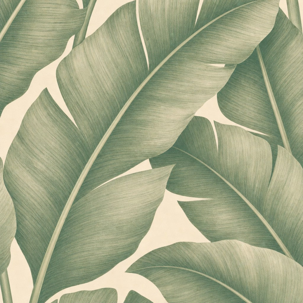 Sage Banana Leaf Wallpaper Mural product view