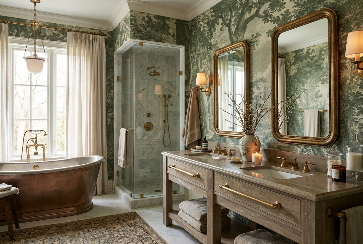 sage bath forest sunset wallpaper mural custom self adhesive non woven vinyl removable