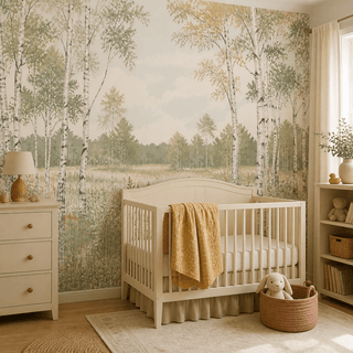Sage Birch Wallpaper Mural