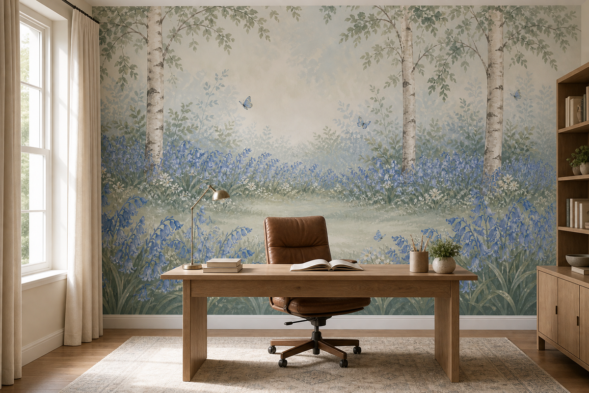 Sage Bluebell Wallpaper Mural product view
