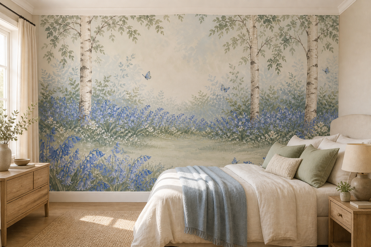 Sage Bluebell Wallpaper Mural product view